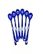 Löffel 18 cm Mehrzwecklöffel Joghurtlöffel Eislöffel Cocktaillöffel 6 Stück Mehrweg, Kunststoff, Blau