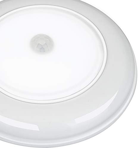 WOOPHEN Motion Sensor Ceiling Light Battery Operated Ultra Bright Motion Activated Indoor Light for Stairway Hallway Wardrobe Basement Warehouse 180 Lumen Daylight Night Light