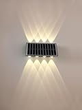 Lámparas solares de exterior para jardín, apliques de pared hacia arriba...