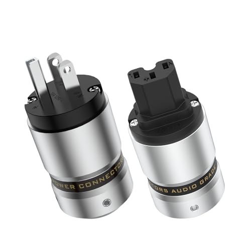 Conector macho de alimentación Tertullus aluminio baño en rodio miniatura 1