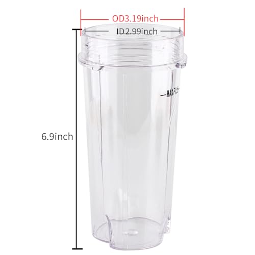 Repuestos Anbige 2 vasos 3 pestañas 16oz para Nutri Ninja miniatura 3