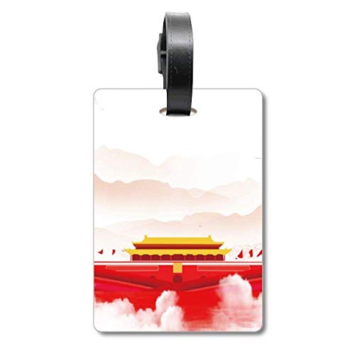 Étiquette valise drapeau rouge identification bagage voyage avion