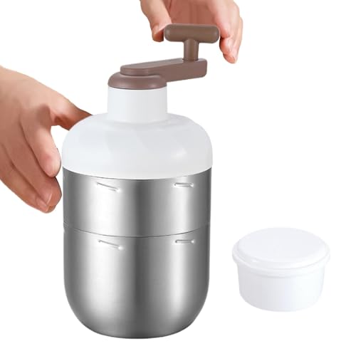Hielo triturado, rasuradora de hielo,Pequeña máquina de afeitar de hielo | Trituradores de nieve manuales, molinillo de cubos de congelador para nieve para niños, granizados y más, picnics y fiestas a
