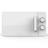 Cecotec Microondas de 20L Proclean 3020 Flatbed. Potencia de 700W, Diseño Compacto, Interior Cerámico, Modo descongelación, Temporizador 30 Min, Tecnología 3Dwave, detalles Metalizados