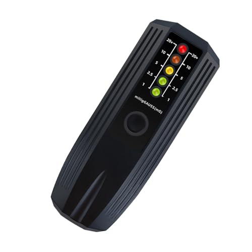 TOBBOMEY Medidor de Campo Magnético Emf Portátil con Leds Indicadores Detector Radiación Electromagnética para Hogar Oficina Salud Seguridad TOBBOMEY Medidor de Campo Magnético Emf Portátil con Leds Indicadores Detector Radiación Electromagnética para Hogar Oficina Salud Seguridad