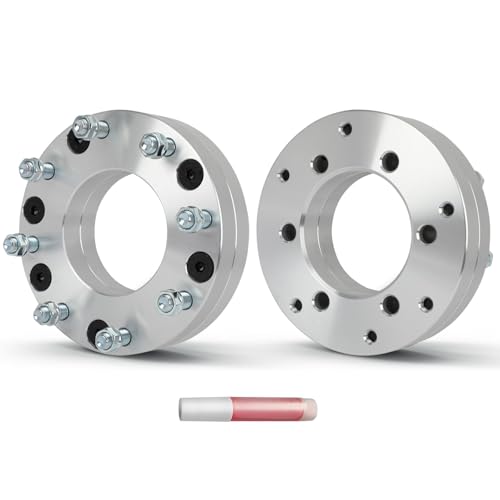 OCPTY 6x5.5 to 8x170 Wheel Adapters for 1500 for Avalanche for Avalanche 1500 for Blazer for C2500 2 inch 14x1.5 Studs 108mm Hub Bore Forged Hub Centric Wheel Adapters 6 lug 2PCS