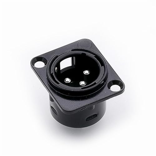 Conector hembra XLR de 3 pines para montaje en panel lote de 100 unidades chasis negro C1021x100 6