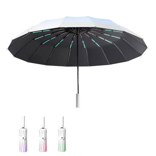 Image of PRIME PICK Gradient Automatic Umbrella - Windproof and UV-Resistant Foldable Umbrella with One-Button Auto Open Close, Sturdy Frame, Compact and Travel-Friendly