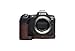 R5 R6 Camera Case, BolinUS Handmade Genuine Real Leather Half Camera Case Bag Cover for Canon Eos R6 R5 Camera Bottom Opening Version + Hand Strap (Coffee)