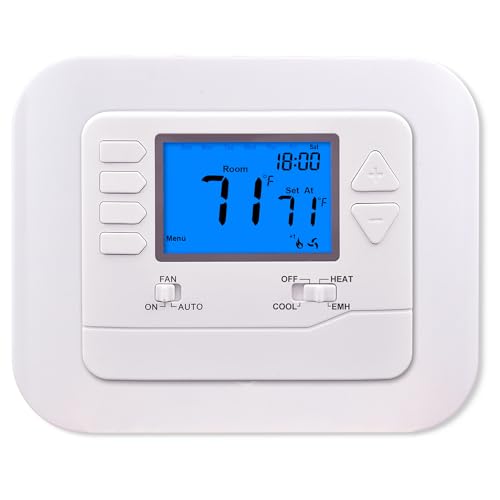 S721 Heat Pump Thermostat & Cover Plate Trim Kit for Covering Wall Paint and Holes