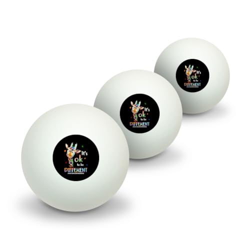GRAPHICS & MORE Autism Awareness Giraffe Novelty Table Tennis Ping Pong Ball 3 Pack