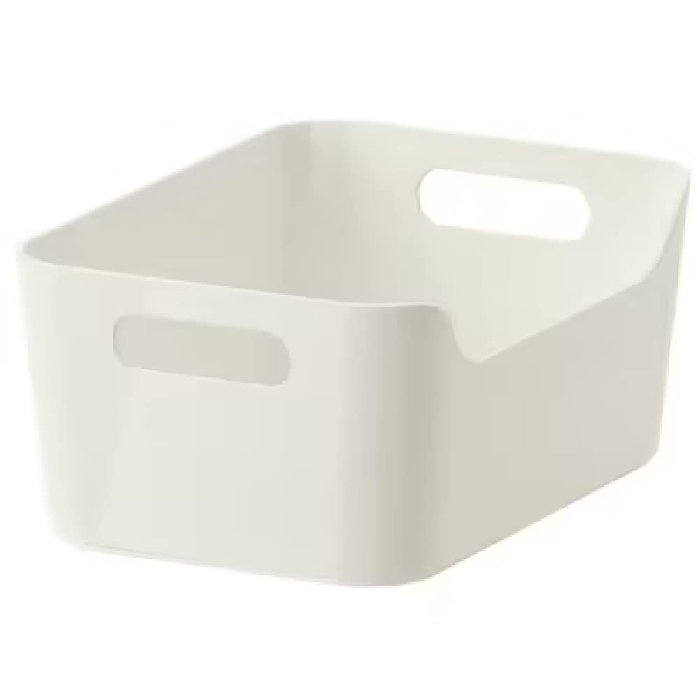 I-K-E-A VARIERA Cabinet Storage Organizer with Handle Plastic Rectangular Box, white 24x17 cm
