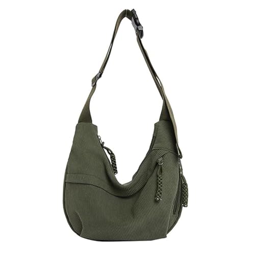 XFSRG Sac Bandoulière Femme Demi-Lune en Velours Côtelé Sac Banane Crossbody avec Bandoulière Ajustable pour...