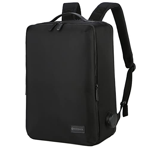 Nordace Laval Smart Business Travel Backpack with USB Charging Port, Water Resistant - Professional Laptop Backpack for Work, Meetings, and Daily Commute - 15.6 Inch (Black)