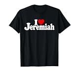 I Love Heart Jeremiah Name ON A TEE T-Shirt, Men, Black, 3X-Large