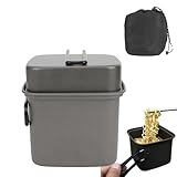 Outdoor-Campingtopf, Kochgeschirr für Camping - Campingkochgeschirr aus Aluminium, antihaftbeschichtet - Leichtes, multifunktionales Camping-Kochutensilien-Set zum Wandern, Radfahren
