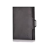 HOCHWERTIG - Die moderne und kompakte Echtleder Brieftasche ist schmal, edel und schlicht und passt so ideal zum Minimalist Lifestyle. Spüre den Unterschied zu einem gewöhnlichen Kartenetui!