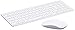 Rapoo 9300M kabelloses ultraschlankes Deskset, Tastatur und Maus, Multi-Mode (Bluetooth 3.0, 4.0, 2.4 GHz Wireless via USB), 1300 DPI Sensor, DE-Layout (QWERTZ), Ultraschrank Edelstahl weiß