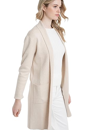Cashmere Women's Cotton Cashmere Sarah Shawl Collar Jacket2