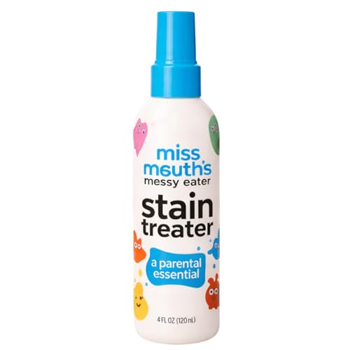Image of Miss Mouth's Messy Eater Stain Treater Spray for Baby Clothes & Fabric | Instant Stain Remover for Food, Milk, Fruit, Juice, Sauce | Safe on Bibs, Kids Clothing & Washable Fabrics | 120ml (PACK OF 1)
