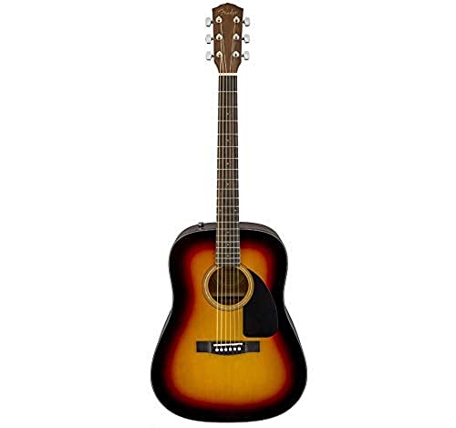 Fender Guitare Acoustique CD-60 Dreadnaught (V3) – Sans étui – Sunburst – Touche Noyer - Les Beatles, Paul McCartney, John Lennon, RIngo Starr, George Harrison Fender Guitare Acoustique CD-60 Dreadnaught (V3) - Sans étui - Sunburst - Touche Noyer