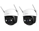 Imou 3K Security Camera Outdoor with AI Human/Vehicle Detection, 360° PTZ WiFi Home IP CCTV Camera Wireless, 5MP Color Night Vision, Auto Tracking, Siren, 2-way Audio, IP66, Works with Alexa, 2PACK