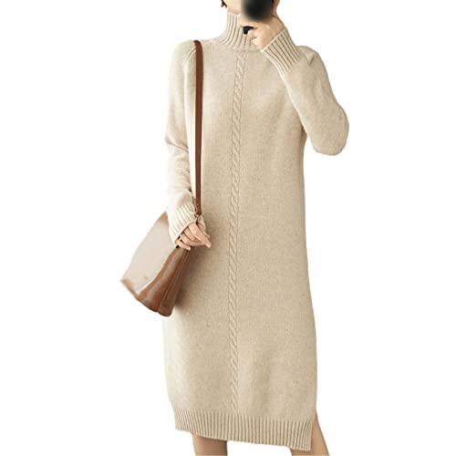 Robe pull col roulé idéale pour rester au chaud au bureau comme en weekend