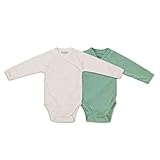 Bio-Wickelbody langarm, 2 Stk, aus 100% Bio-Baumwolle kbA GOTS - für die ersten Lebenstage von Neugeborenen