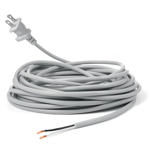 YOBFO 36ft Power Cord for Shark Vacuum Replacement for Navigator Lift-Away NV356 NV355 NV357 NV360 & Rotator NV501 NV502 NV450 17AWG Polarized Plug 125V 12A AC Cable