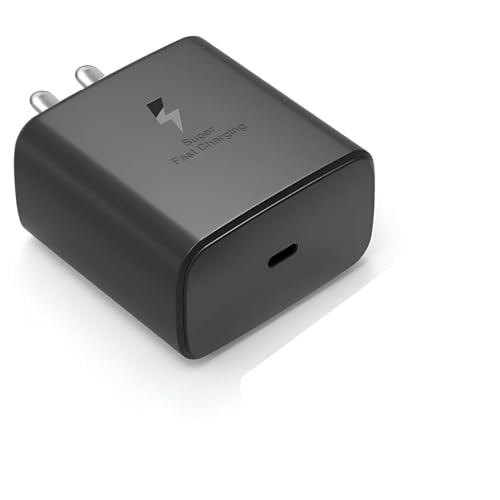 Image of Samsung Original 45W Super Fast Charger Adapter Compatible with Samsung Galaxy S24 /S23 /S22 /S21 /S20 (Ultra /Plus /Fe), Note 20 /20+ /10(All Series),Flip /S /A /F /M Series | Type C PD 3.0 Adapter,Black