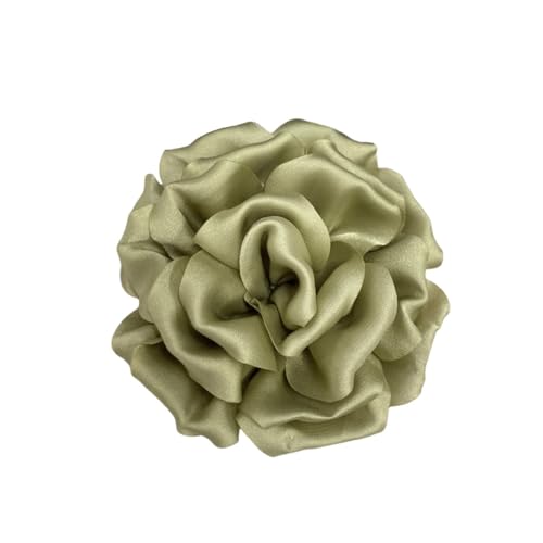 Image of Dainty Peony Rose Flower Brooches Lapel Pins Delicate Elegant Fabric Flowers Brooch Pin for Women Flower Corsage for Wedding Party Accessories Jewelry Gifts100mm