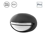 e27|iluminacion exterior|plafon exterior|negro|aluminio|oval|ovalado|visera