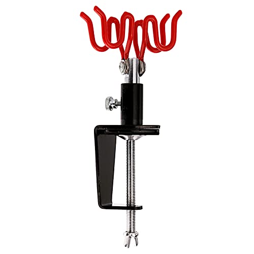 SAGUD Airbrush Holder Clamp-on Style Air Brush Station Stand Kit 360 Rotate Holds Up to 2 Painting Guns