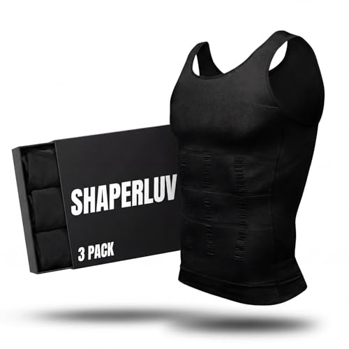 SHAPERLUV Mens Compression Tank Top 3.0 – Slimming Shapewear Shirt for Men