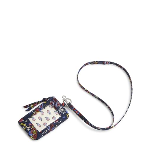 Premium Cotton Zip ID Pouch with Breakaway Lanyard Moonless Night One Size
