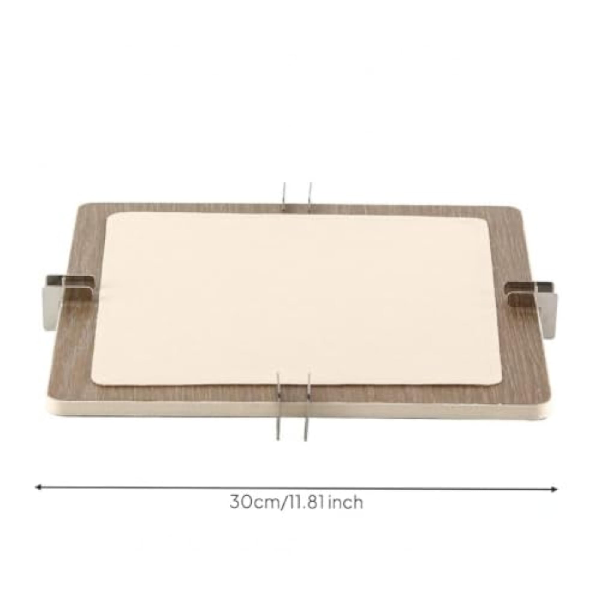 Decorative Tray with Leather Inset, Slim Versatile Design