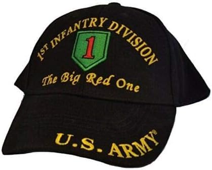 Flakita's Novelties United States 1st First Infantry Division The Big Red One Cotton Adjustable Embroidered Cap Hat