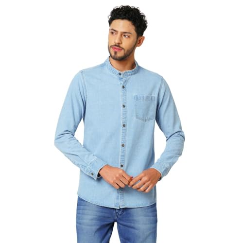 Image of Bombay High Men's Solid Relaxed Fit Shirt