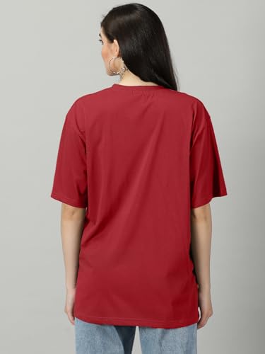 Image of RodZen Women's Cotton Blend Basic Oversized T-Shirt