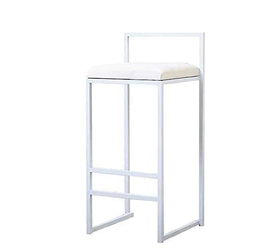 ogfc 45160 classic barstools bar stool breakfast kitchen counter bar chair metal leg in white high stool, with pu seat dining chair for restaurant | pub |