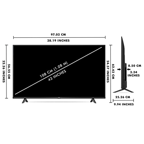 Image of TCL 108 cm (43 inches) 4K Ultra HD Certified Android Smart LED TV 43P617 (Black)