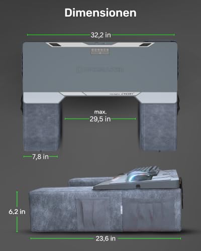 Image of Couchmaster CYCON Grey with HORIZONLIGHT Bar - Ultimate Ergonomic Mouse and Keyboard Accessory for Gaming with 6 USB Ports, Large and Stable Support, Compatible with PCs, PS5, PS4 and Xbox