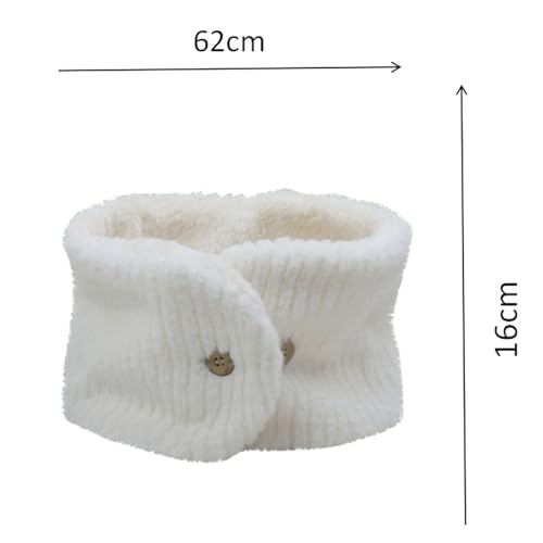 Fleece Lined Neck Warmer Double-Layer Sherpa Fleece Ski Face Neck Gaiter Button Winter Infinity Scarf for Women Men4