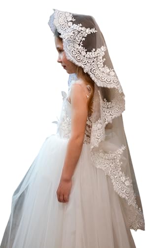 Girls First Communion Veils Mantilla Chapel Veil Latin Mass Church Veil3