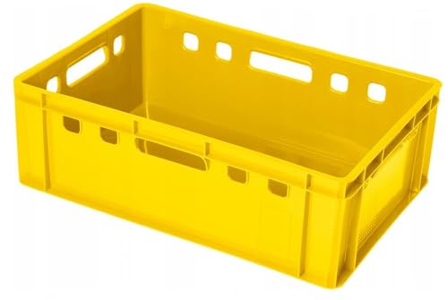 BirnePower Fleischerkiste Fleischkiste Eurofleischerkiste E2 Stapelkiste Kiste Farbe Gelb Eurobox Lagerkiste Metzgerkiste Box 60x40x20 cm (5) BirnePower Fleischerkiste Fleischkiste Eurofleischerkiste E2 Stapelkiste Kiste Farbe Gelb Eurobox Lagerkiste Metzgerkiste Box 60x40x20 cm (5)