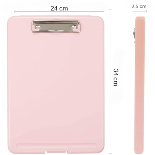 Image of oddpod Praise A4 Clip Pad /Clipboard with Storage Case for Paper and Document Storage 83002 (Light Pink)