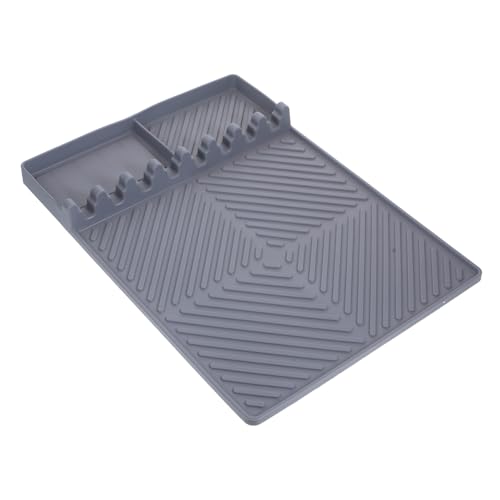 SOLUSTRE Silicone Grill Side Shelf Mat Heat Resistant Tool Organizer Non Slip Countertop Silicone Mat for Grill Accessories and Easy to Clean for Outdoor Cooking