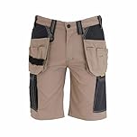DEWALT High Point Men's Pro-Stretch, Slim Fit, Holster Pocket Work Shorts, Stone, W36