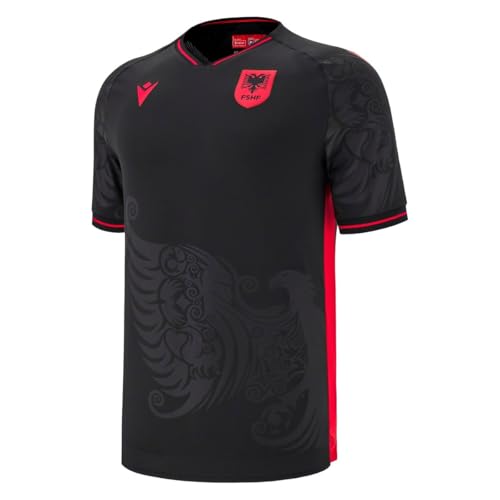 Troisième maillot de match adulte équipe Albanie FSHF idéal pour matchs entre amis et tribunes