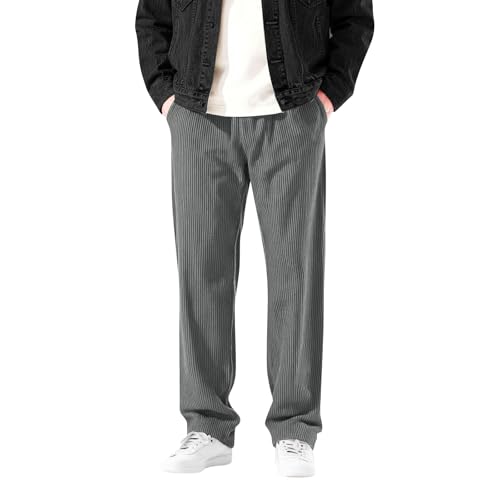 Mens Corduroy Pants Uncuffed Sweatpants Open Bottom Baggy Wide Leg Lounge Pant with Pockets Wide Wale Corduroy Pant4